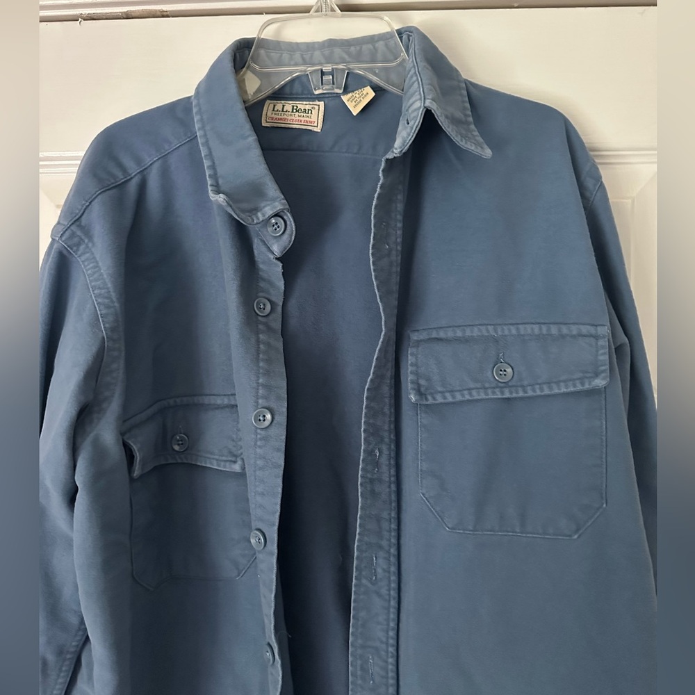 L.L. Bean Slate Blue Casual Shirt Vintage Freeport, Maine